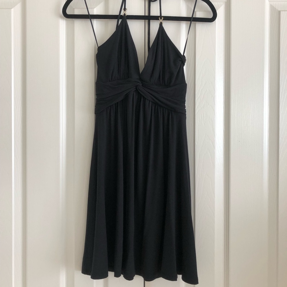 Express halter black dress